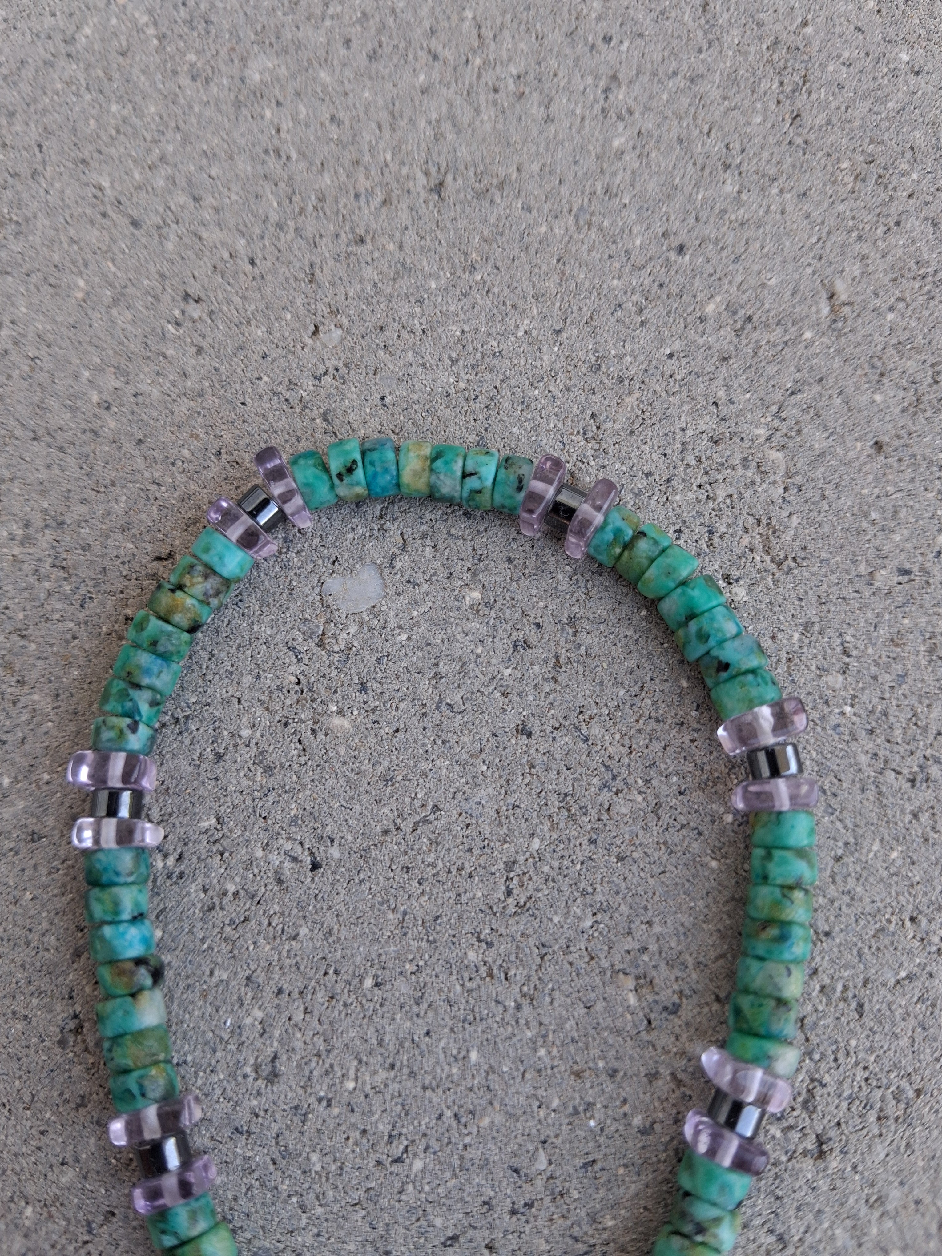Bracelet Rhodes – Turquoise & Améthyste