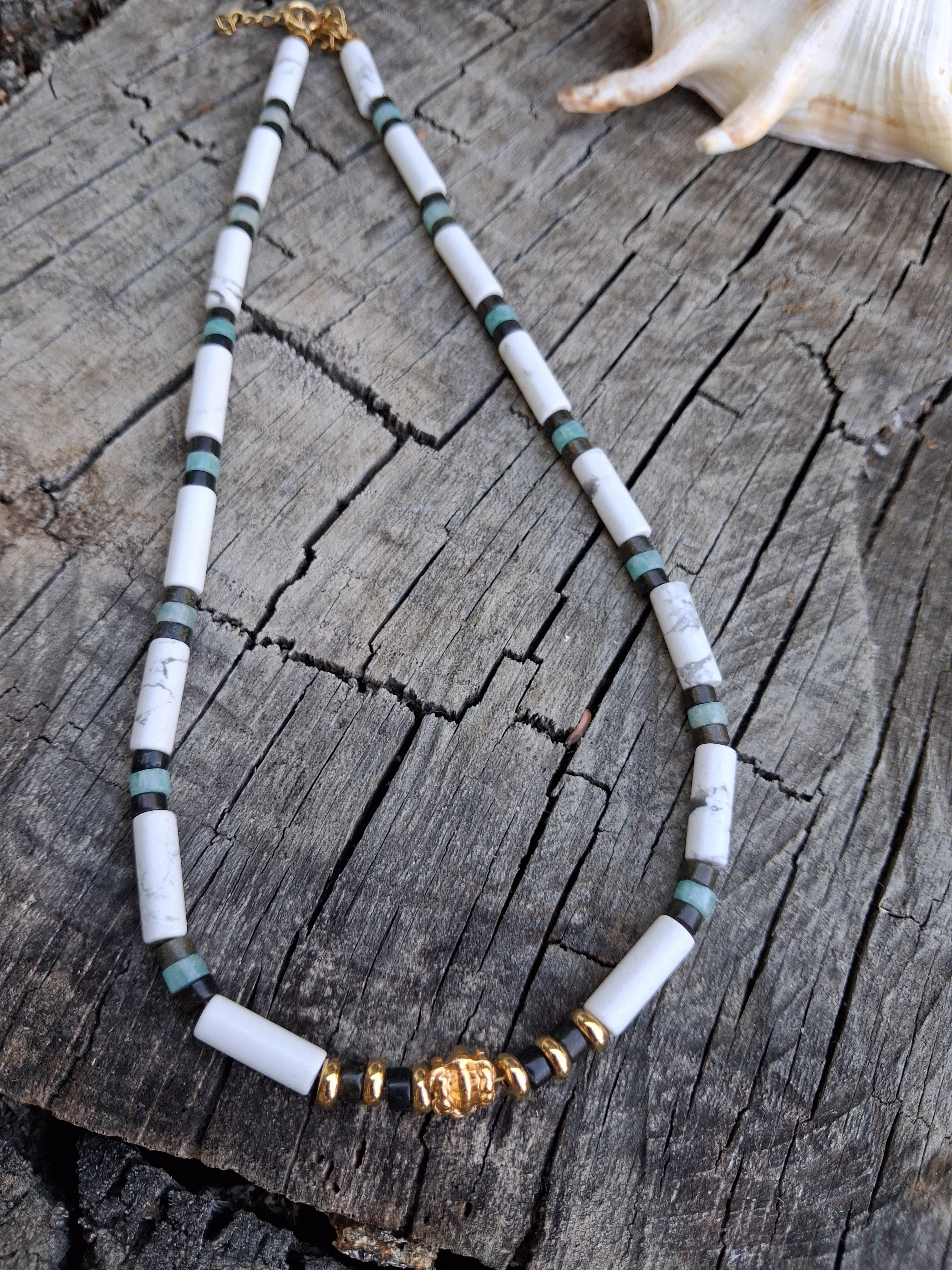 Collier Capri – Jaspe, Onyx & Amazonite