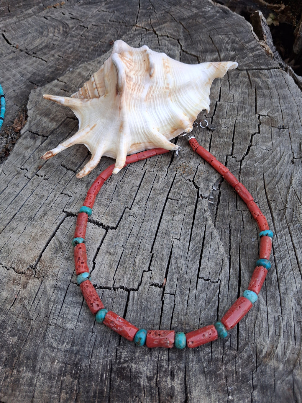 Collier Capri – Corail & Turquoise Arizona