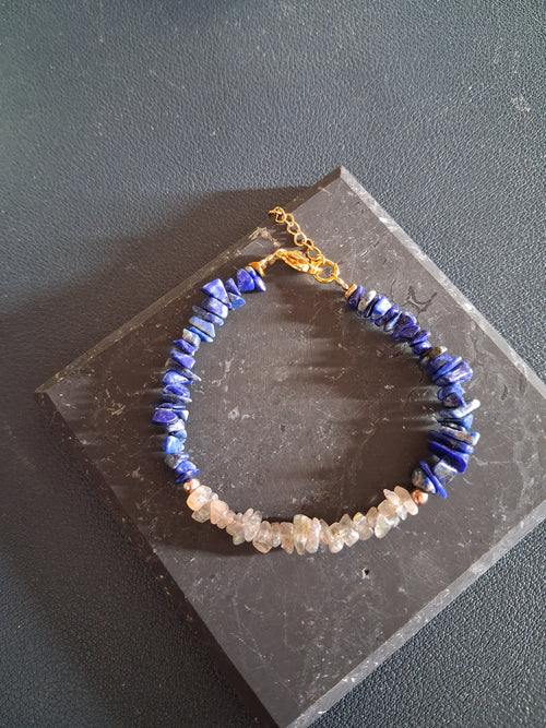 Bracelet Rhodes 14 – Lapis-lazuli et labradorite