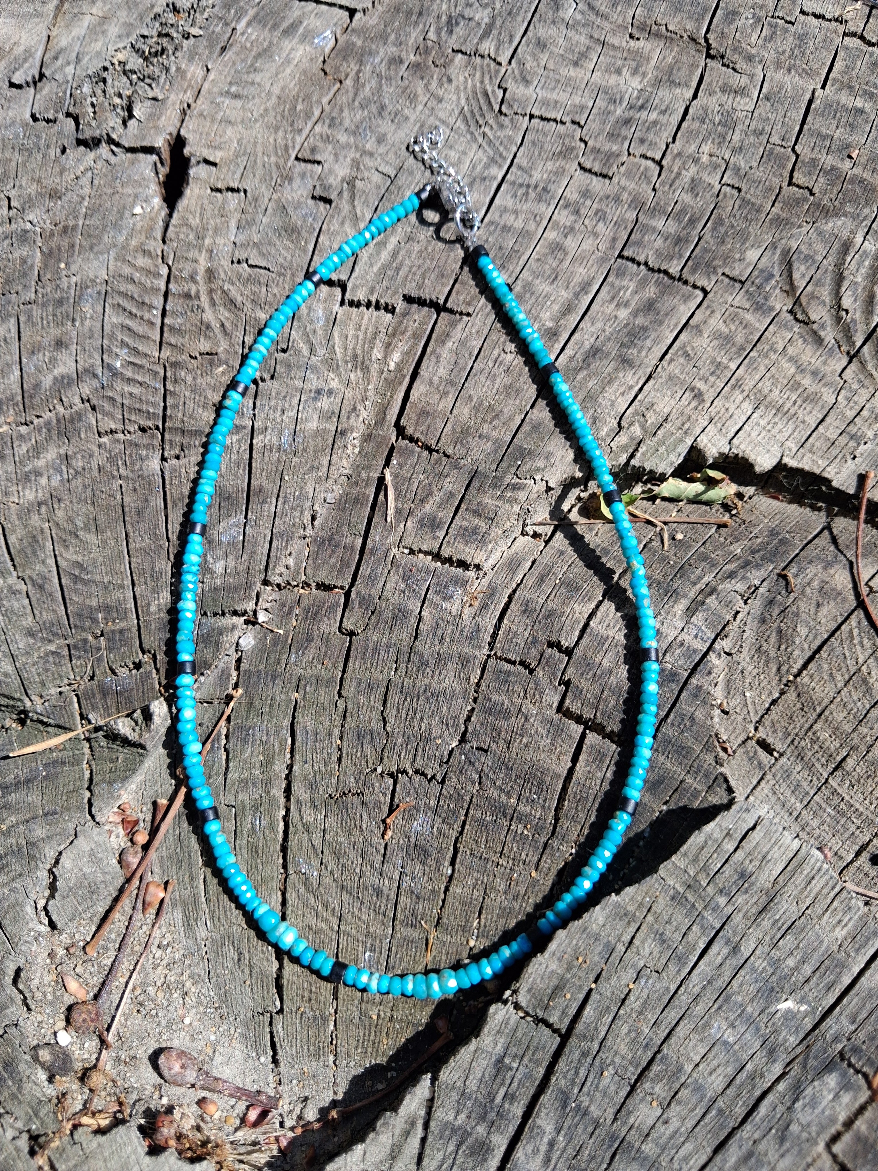 Collier Arizona – Turquoise & Onyx