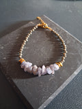 Bracelet Rhodes 17 – Pyrite et tanzanite brute