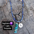 Collier Astro Sagittaire — Lapis-lazuli & Turquoise, fait main