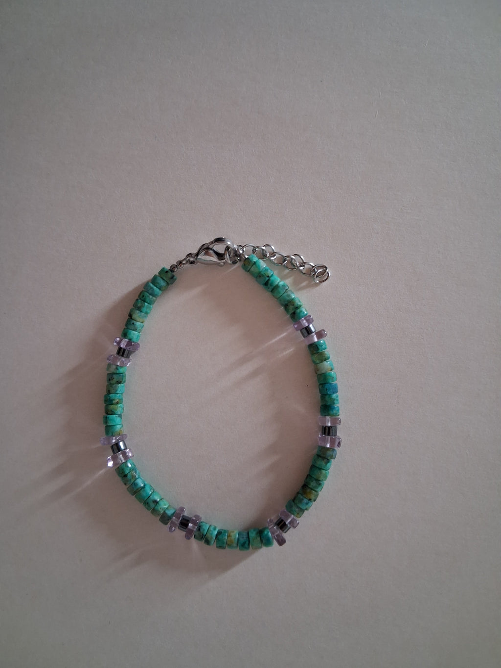 Bracelet Rhodes – Turquoise & Améthyste