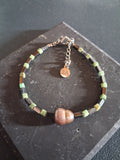 Bracelet Rhodes 6.4 – Hématite grise et émeraude
