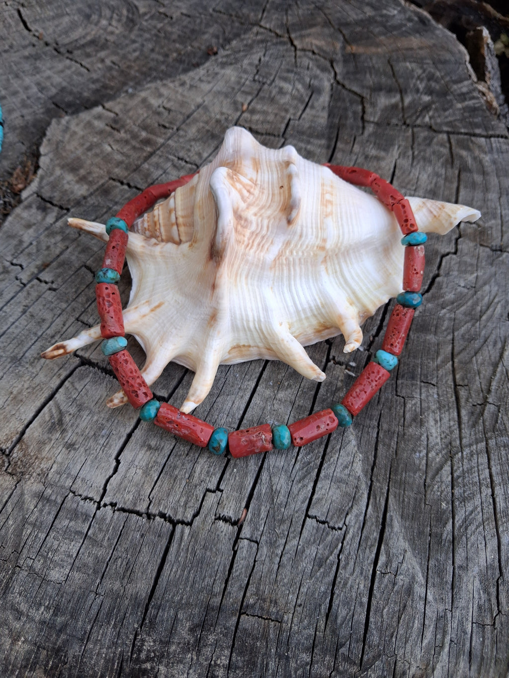 Collier Capri – Corail & Turquoise Arizona