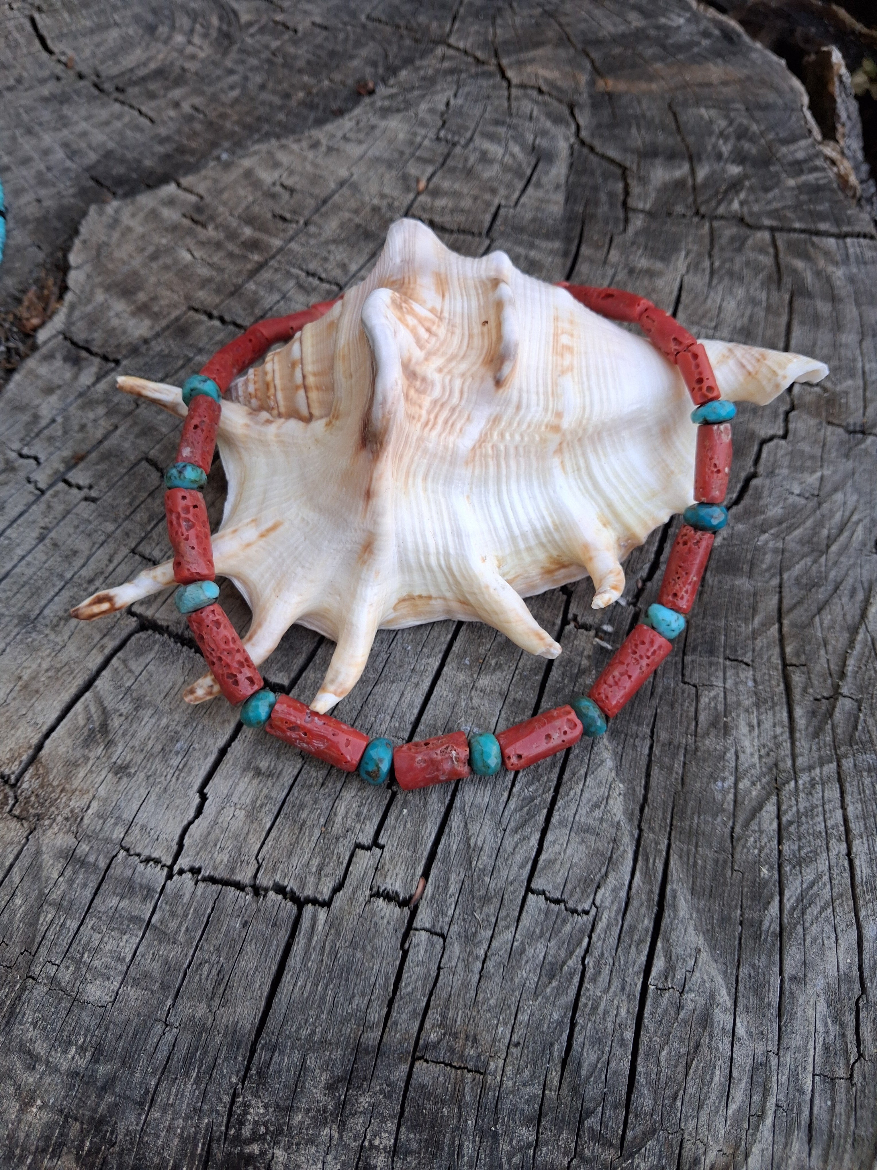 Collier Capri – Corail & Turquoise Arizona