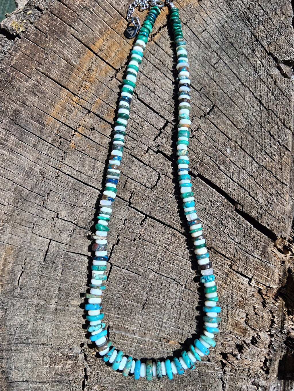 Collier Arizona – Turquoise, Opale & Malachite