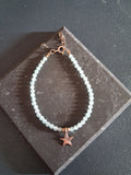 Bracelet Rhodes – Aigue-marine & Étoile Argent 925