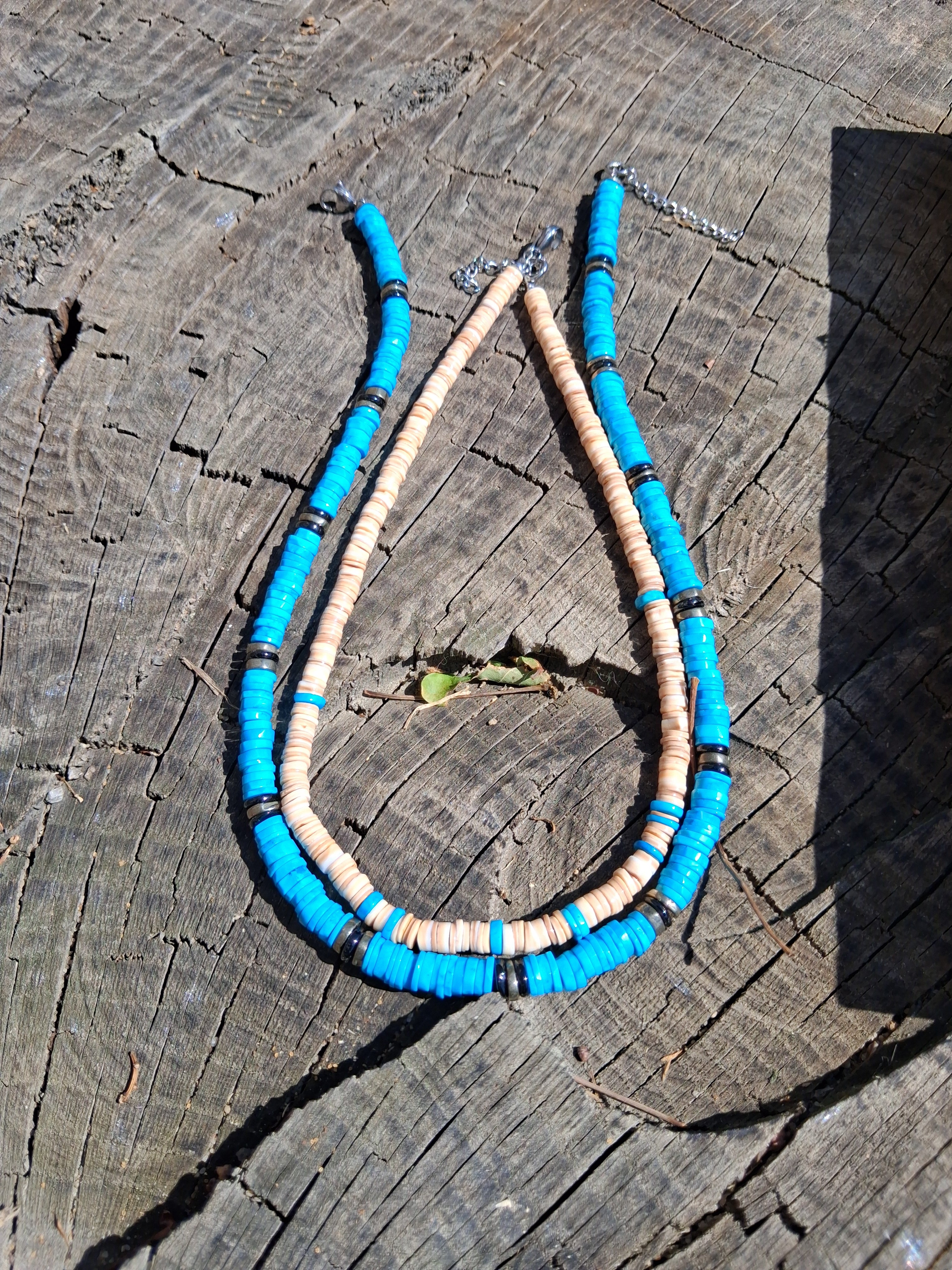 Collier Navajo – Turquoise Arizona, Pyrite & Spinelle