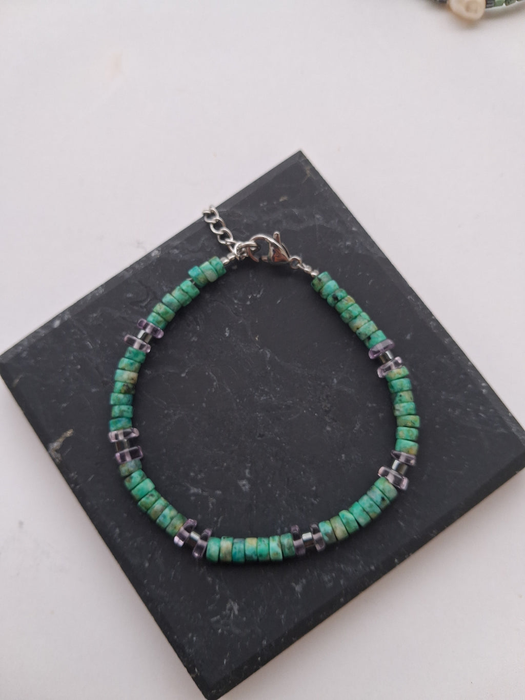 Bracelet Rhodes – Turquoise & Améthyste