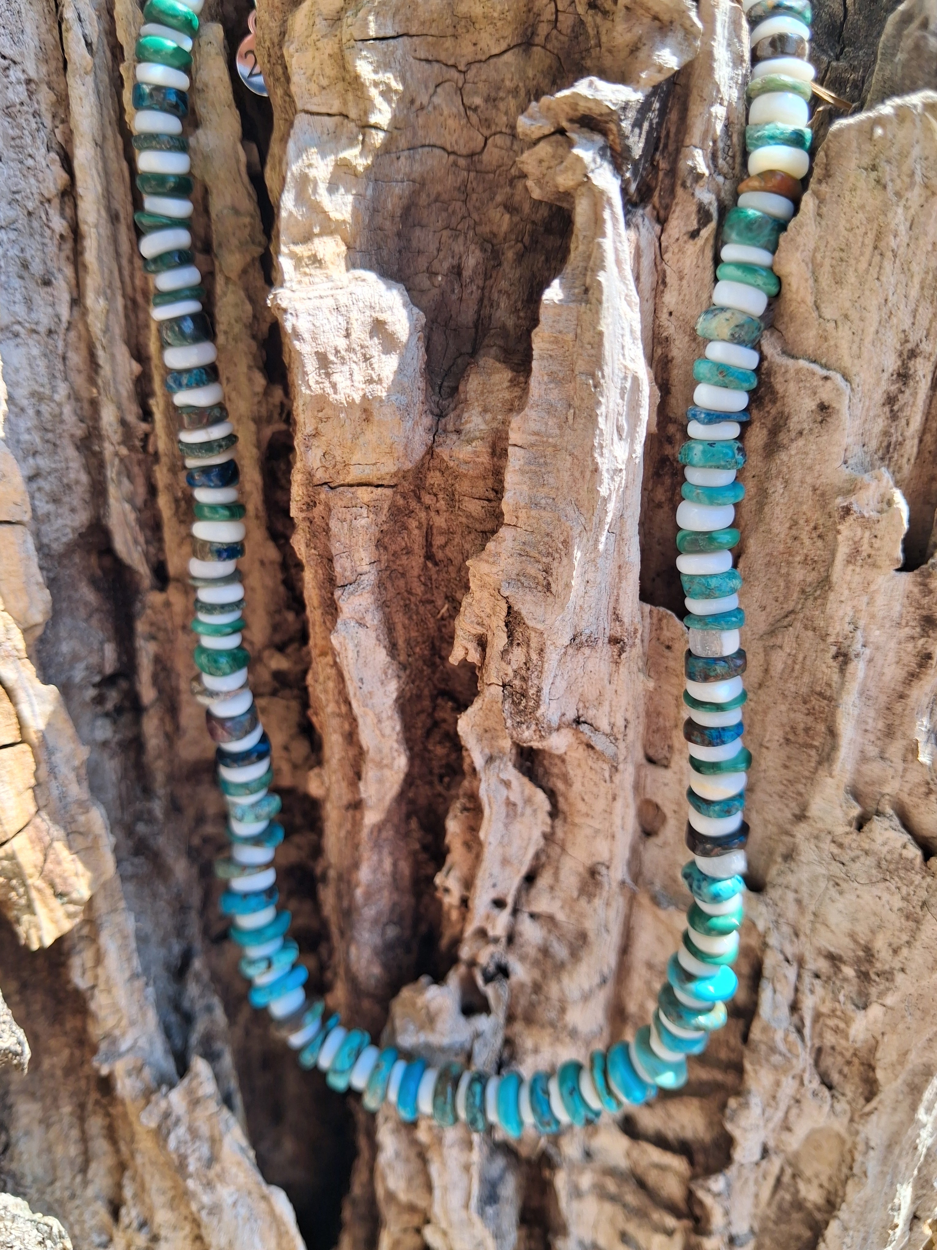 Collier Arizona – Turquoise, Opale & Malachite