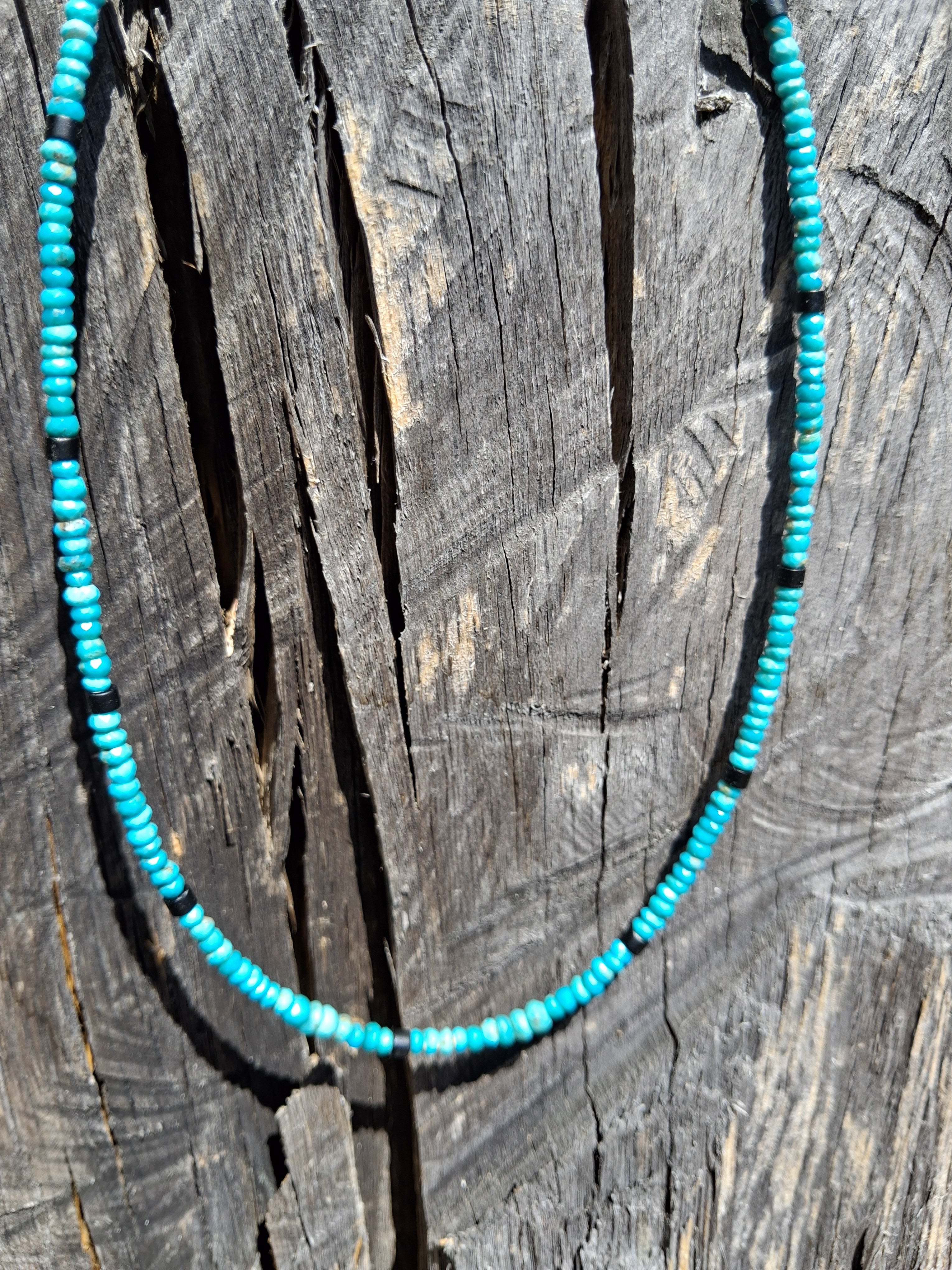 Collier Arizona – Turquoise & Onyx