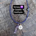 Collier Astro Verseau — Sodalite & Améthyste, fait main