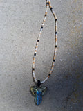 Collier Grigri – Opale, Obsidienne & Éléphant Labradorite
