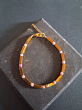 Bracelet 9.3 – Rhodonite et hématite dorée