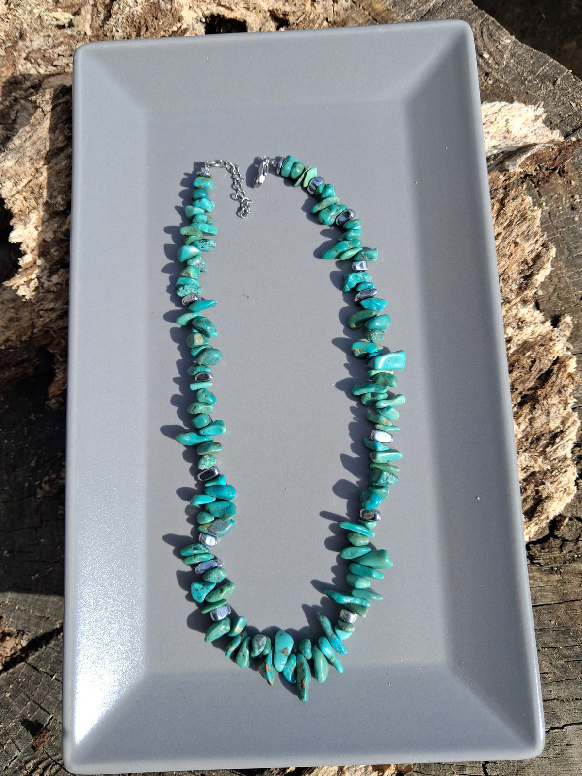 Collier Arizona – Turquoise & Hématite