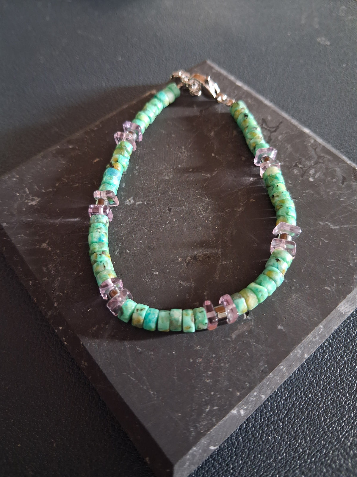 Bracelet Rhodes – Turquoise & Améthyste
