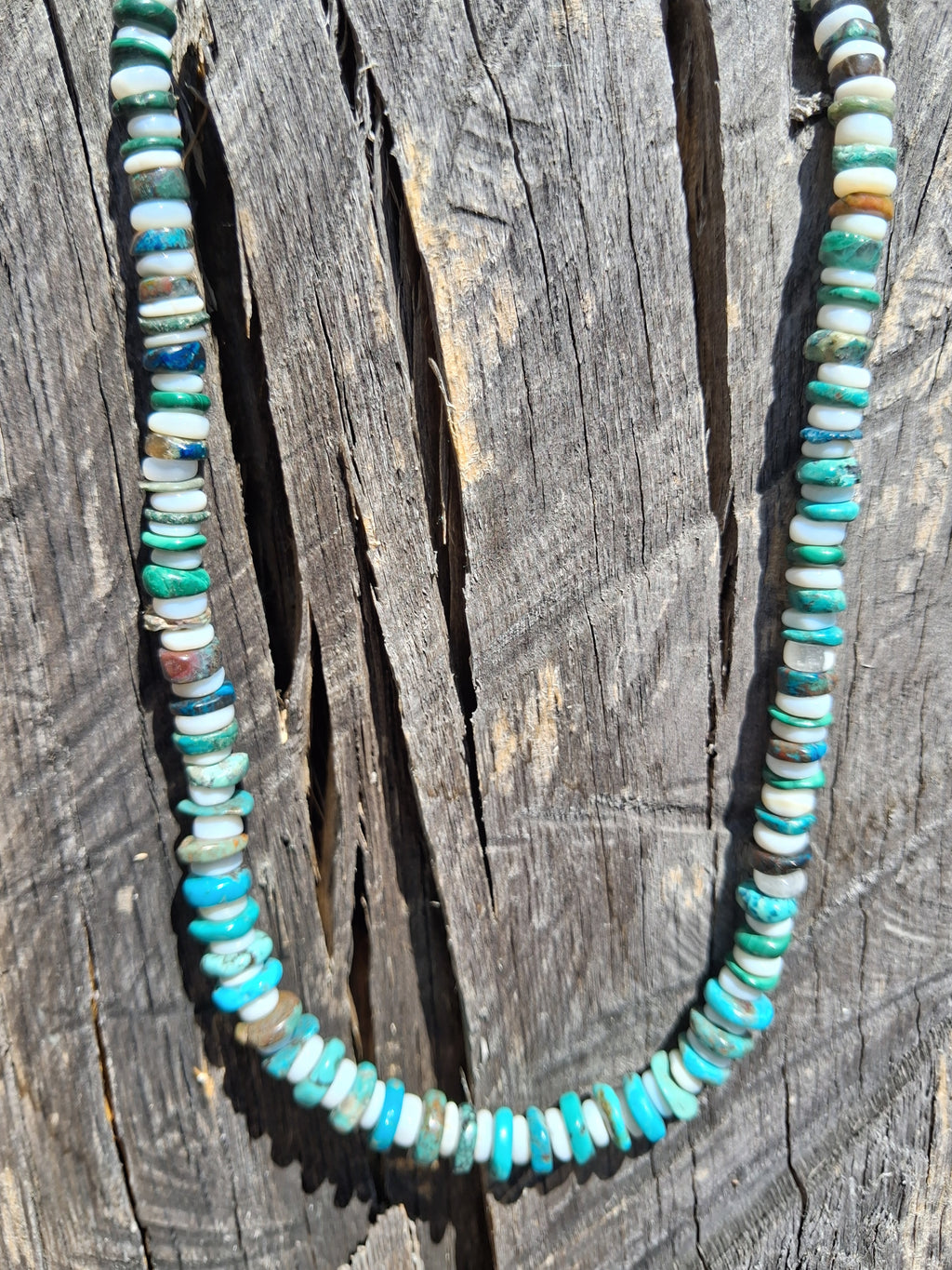Collier Arizona – Turquoise, Opale & Malachite