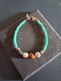 Bracelet Rhodes – Turquoise Arizona & Agate